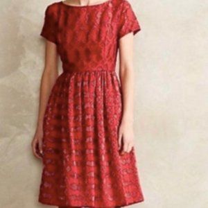 Rubied lace dress ANTHROPOLOGIE